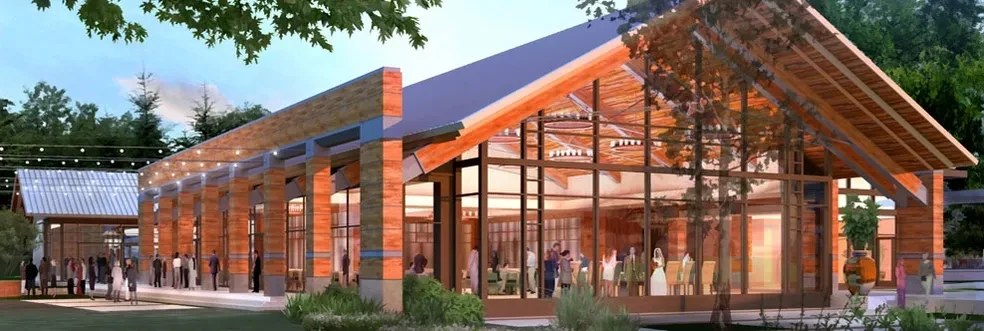 Pleasant Hill Community Center evening rendering