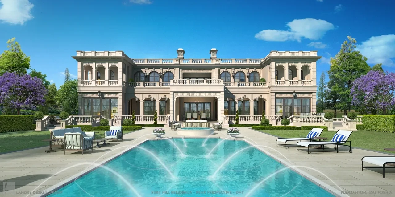 Ruby Hill Residence aerial view, Pleasanton CA
